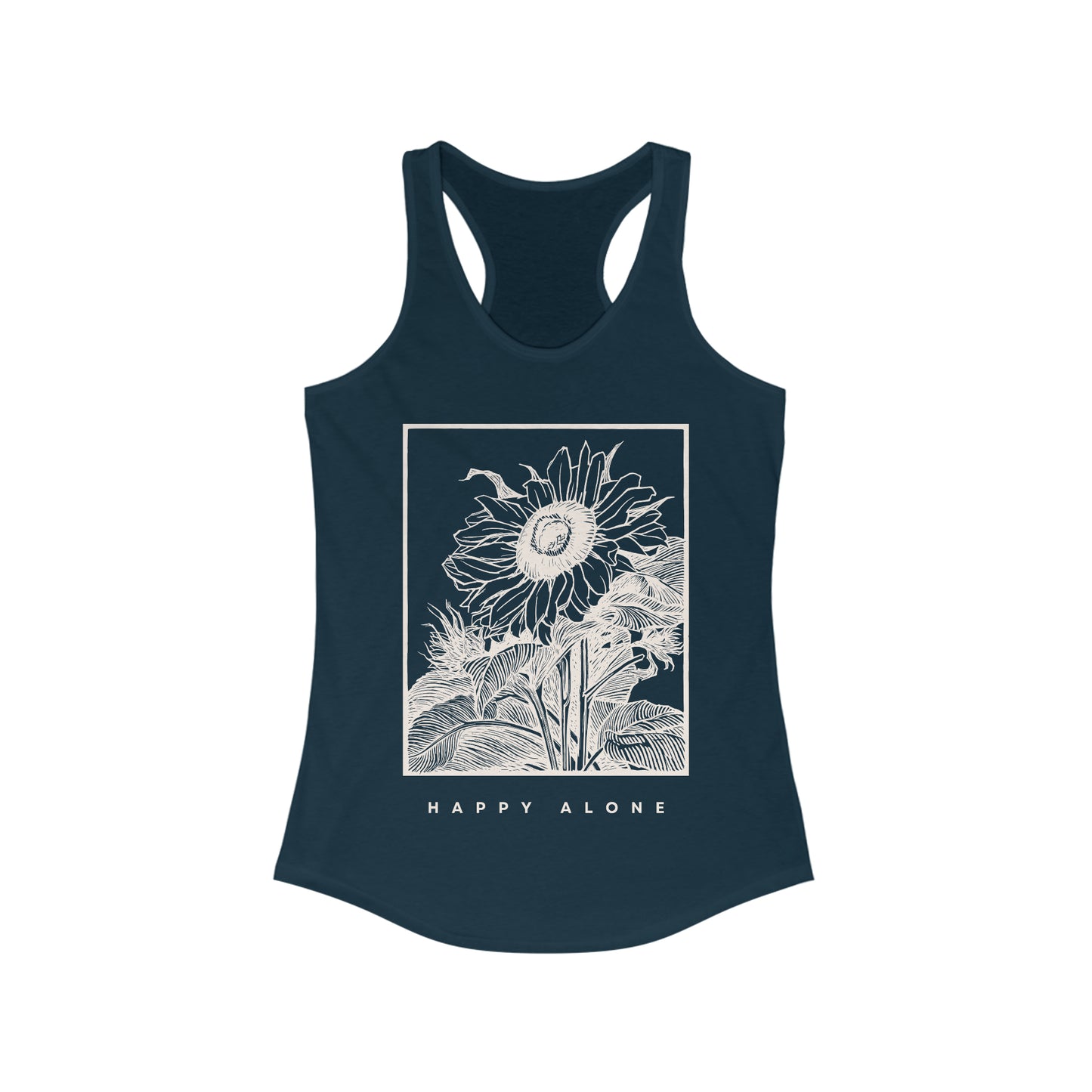 Happy Alone Racerback Tank