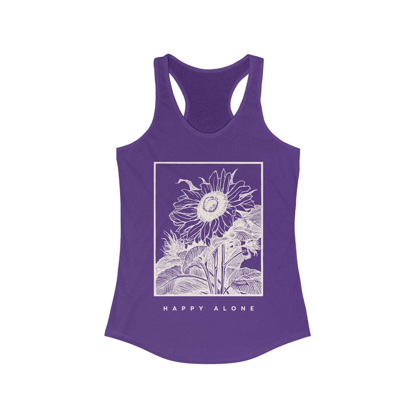 Happy Alone Racerback Tank