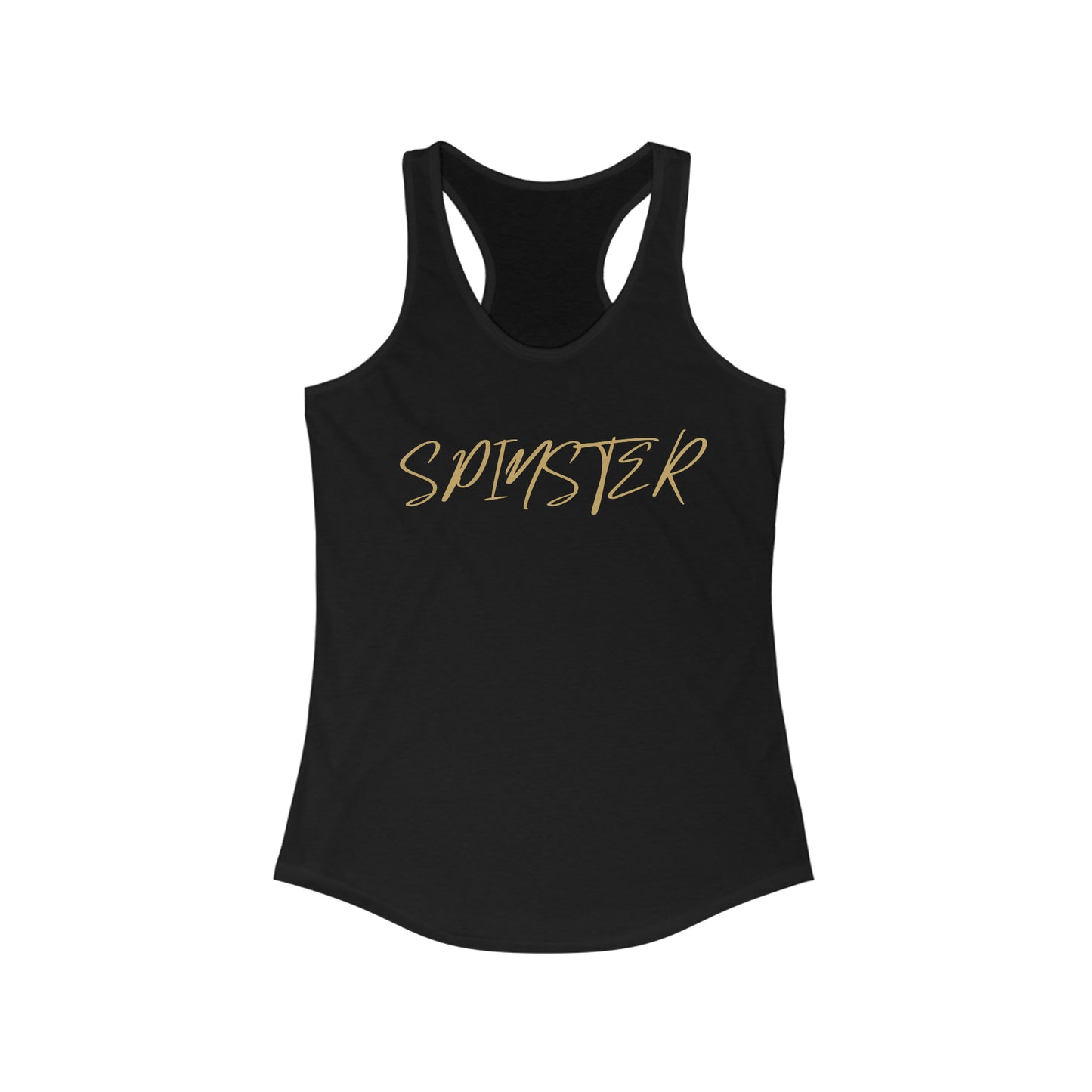 Spinster Script Racerback Tank