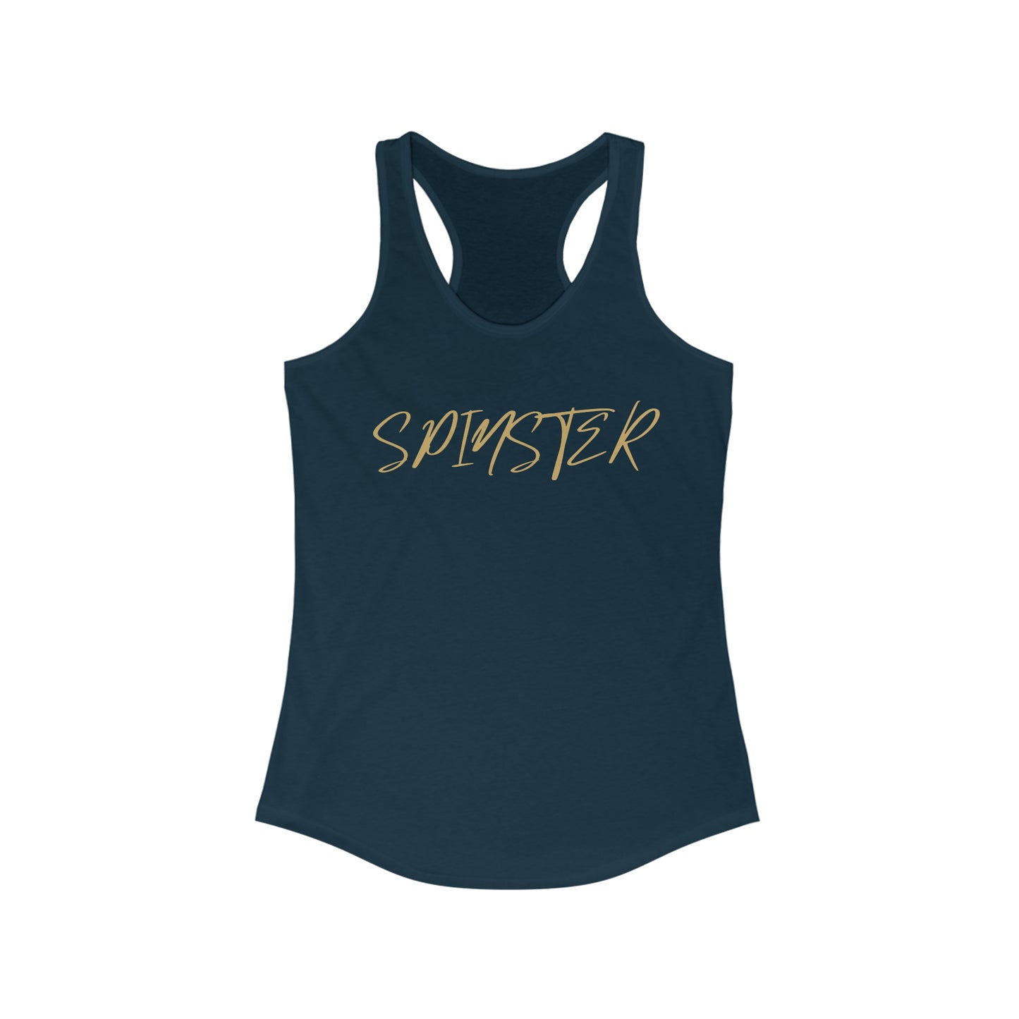 Spinster Script Racerback Tank