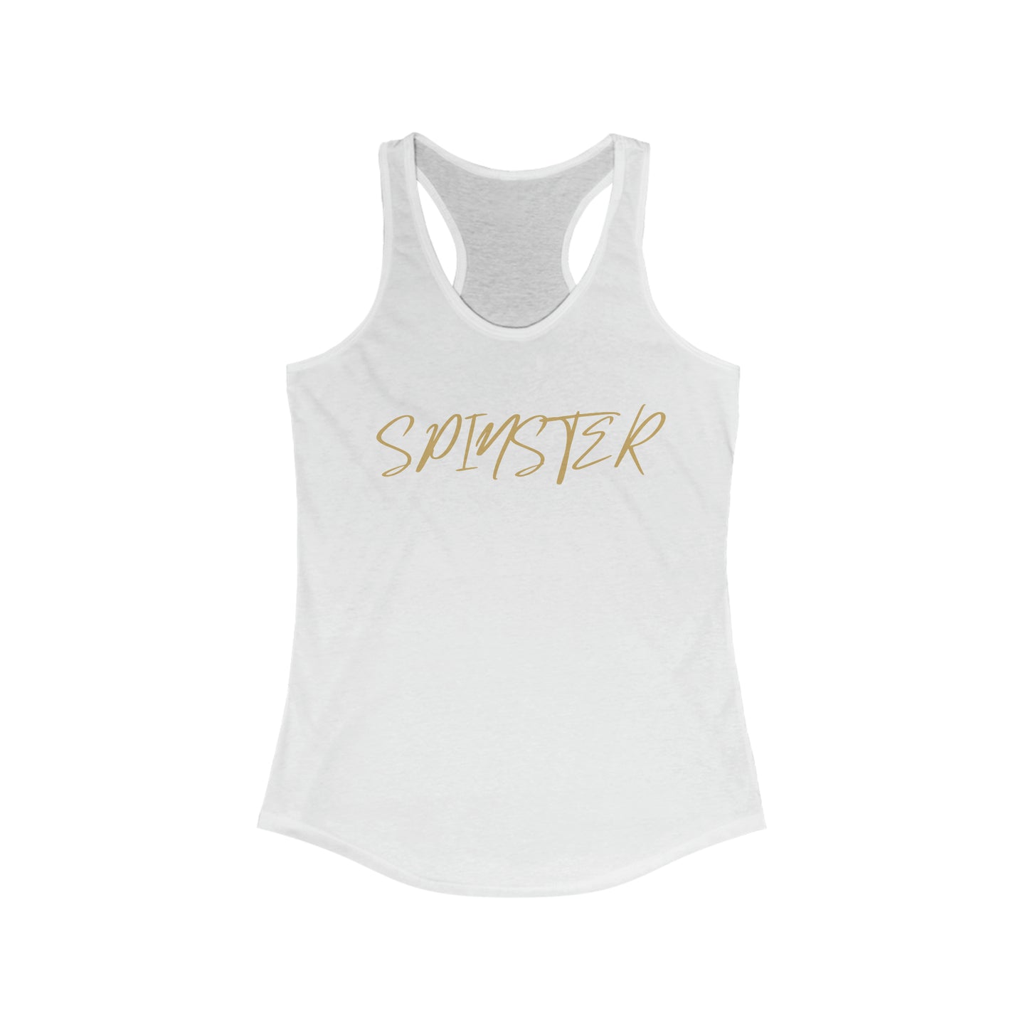 Spinster Script Racerback Tank